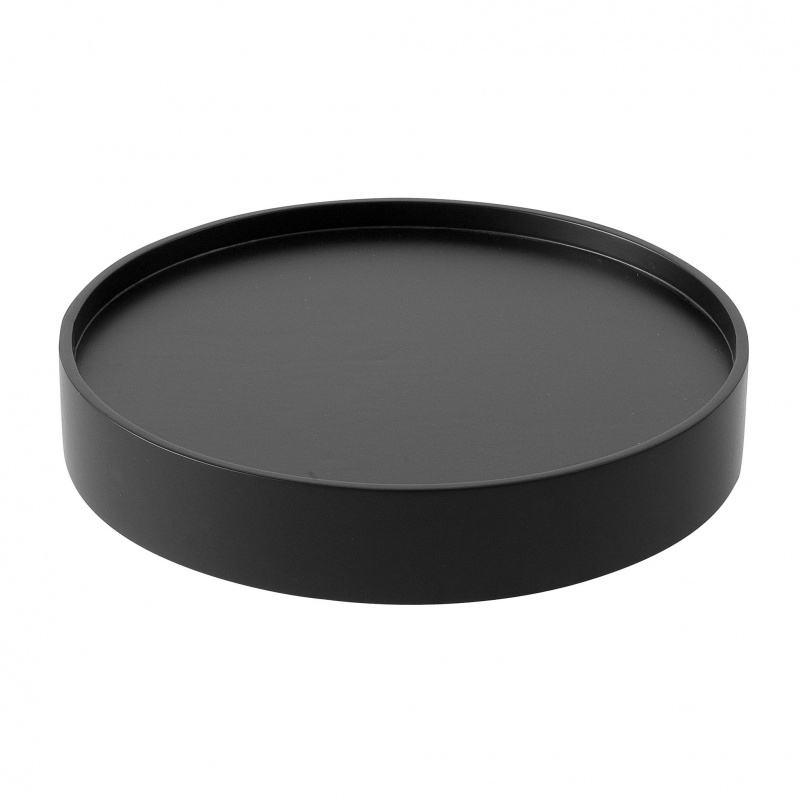 Softline - Drum Tablett L - schwarz/lackiert/H x Ø 7,4x62cm von Softline