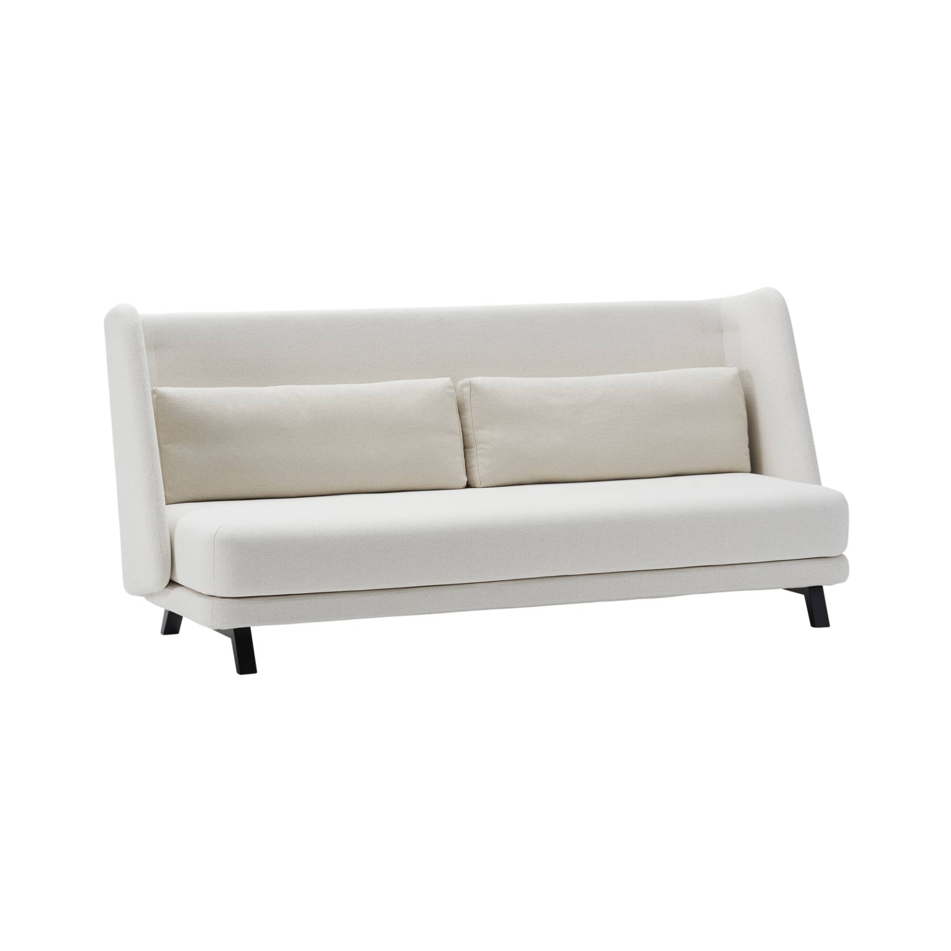 Softline - Jason Schlafsofa - weiß/Stoff Boucle 342/BxHxT 213x97x87cm/Füße schwarze Esche von Softline