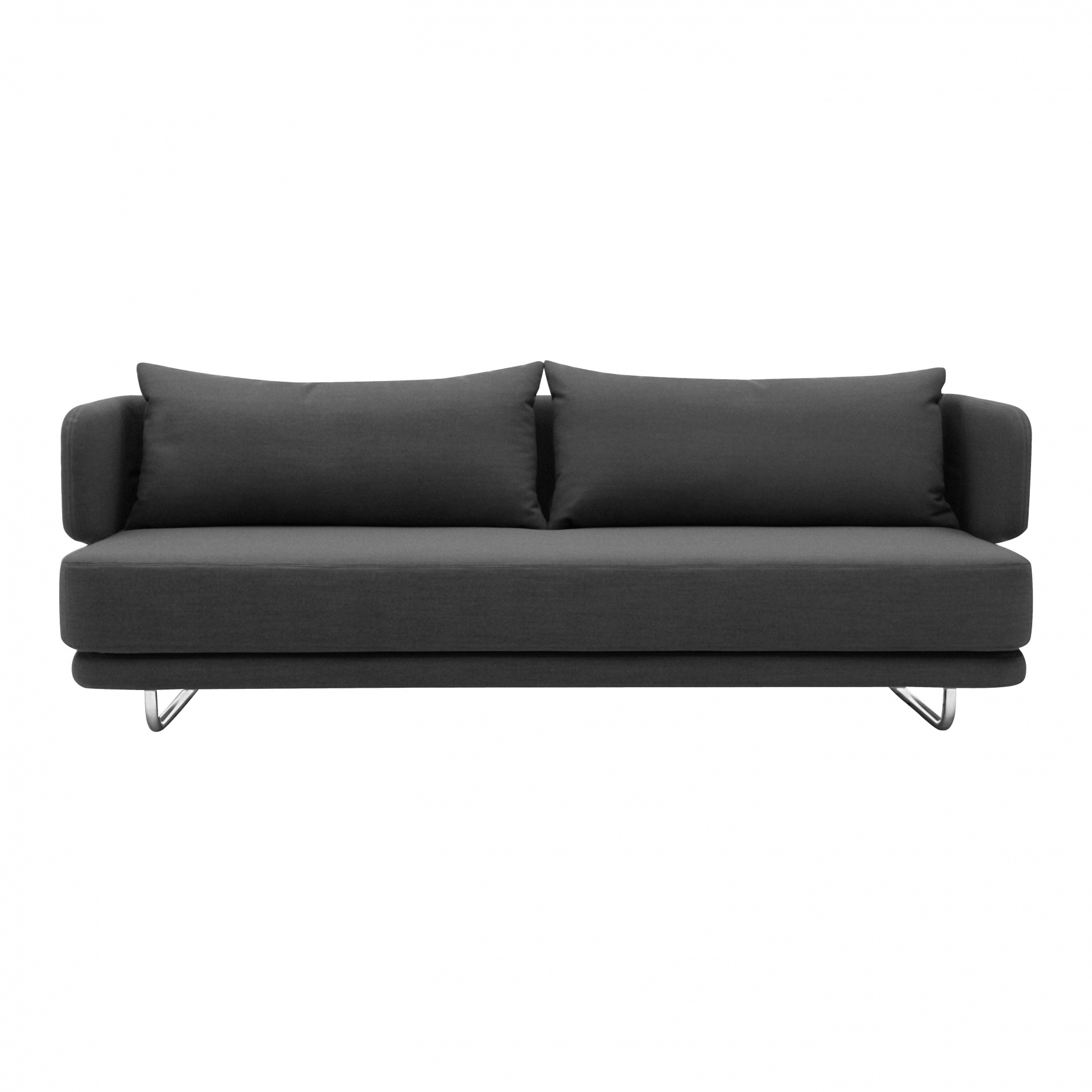 Softline - Jasper Schlafsofa - anthrazit/Stoff Filz 610/BxHxT 212x72x83cm/Sofa- und Kissenbezug abziehbar von Softline