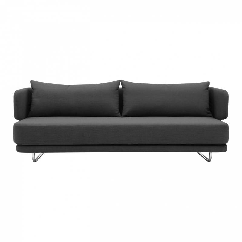 Softline - Jasper Schlafsofa - anthrazit/Stoff Filz 610/BxHxT 212x72x83cm/Sofa- und Kissenbezug abziehbar von Softline