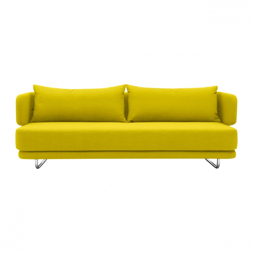 Softline - Jasper Schlafsofa - gelb/Stoff Filz 847/BxHxT 212x72x83cm/Sofa- und Kissenbezug abziehbar von Softline