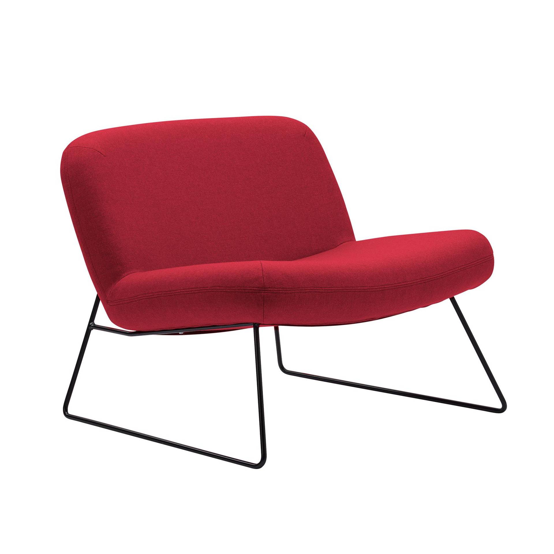 Softline - Java Sessel - rot/Stoff Vision 448/BxHxT 80x67x78cm/Gestell schwarz von Softline