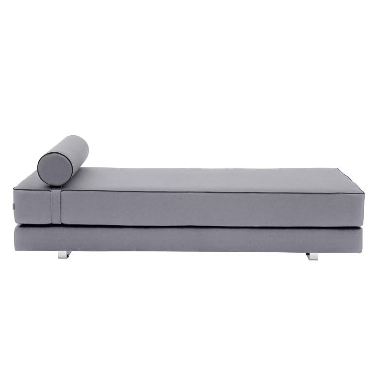 Softline - Lubi Schlafsofa mit Kaltschaummatratze - grau/Stoff Filz 620/BxHxT 203x65x82cm/inkl. Nackenrolle von Softline