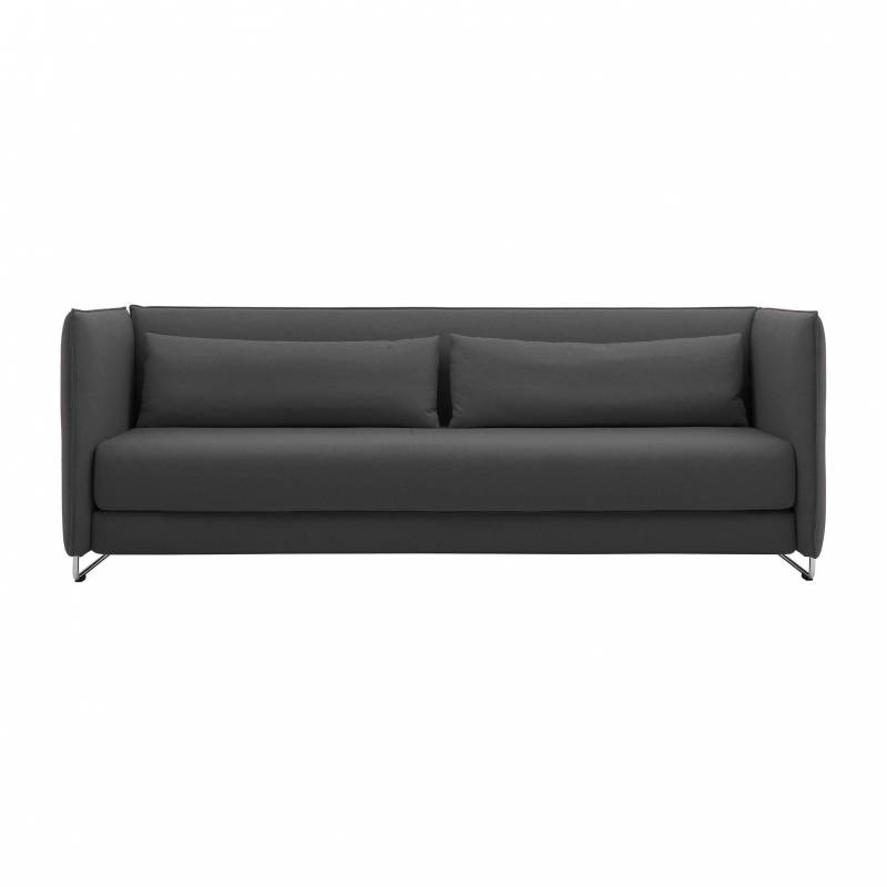 Softline - Metro Schlafsofa - anthrazit/Stoff Filz 610/BxHxT 219x78x92cm/Füße Chrom von Softline