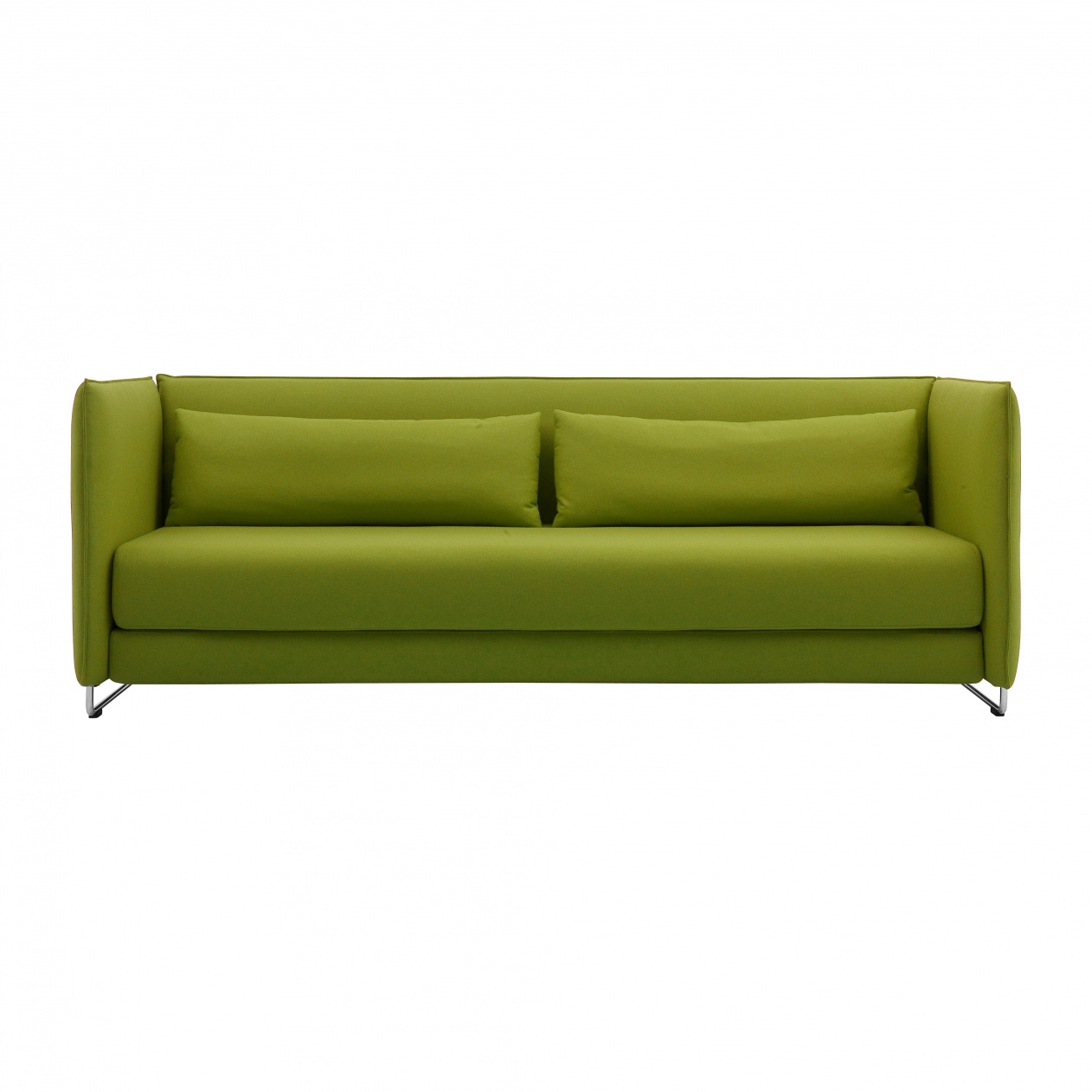 Softline - Metro Schlafsofa - limetten-grün/Stoff Filz 855/BxHxT 219x78x92cm/Füße Chrom von Softline