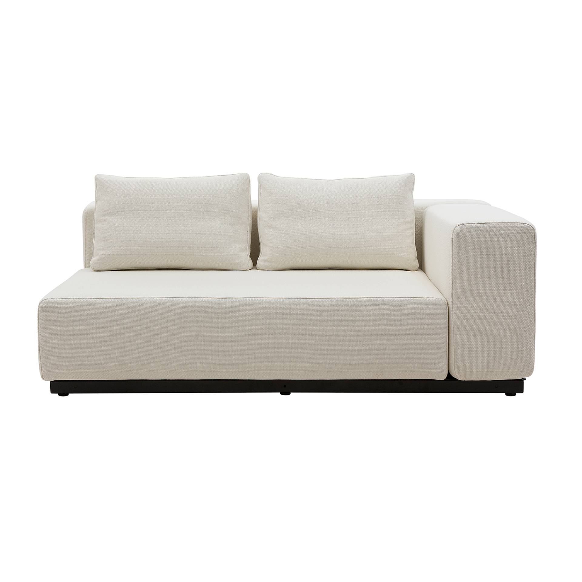 Softline - Nevada 2 Sitzer Sofa/Schlafsofa - ecru/Stoff Nordic 482/BxHxT 172x75x107cm/inkl. 2 Kissen Nordic von Softline