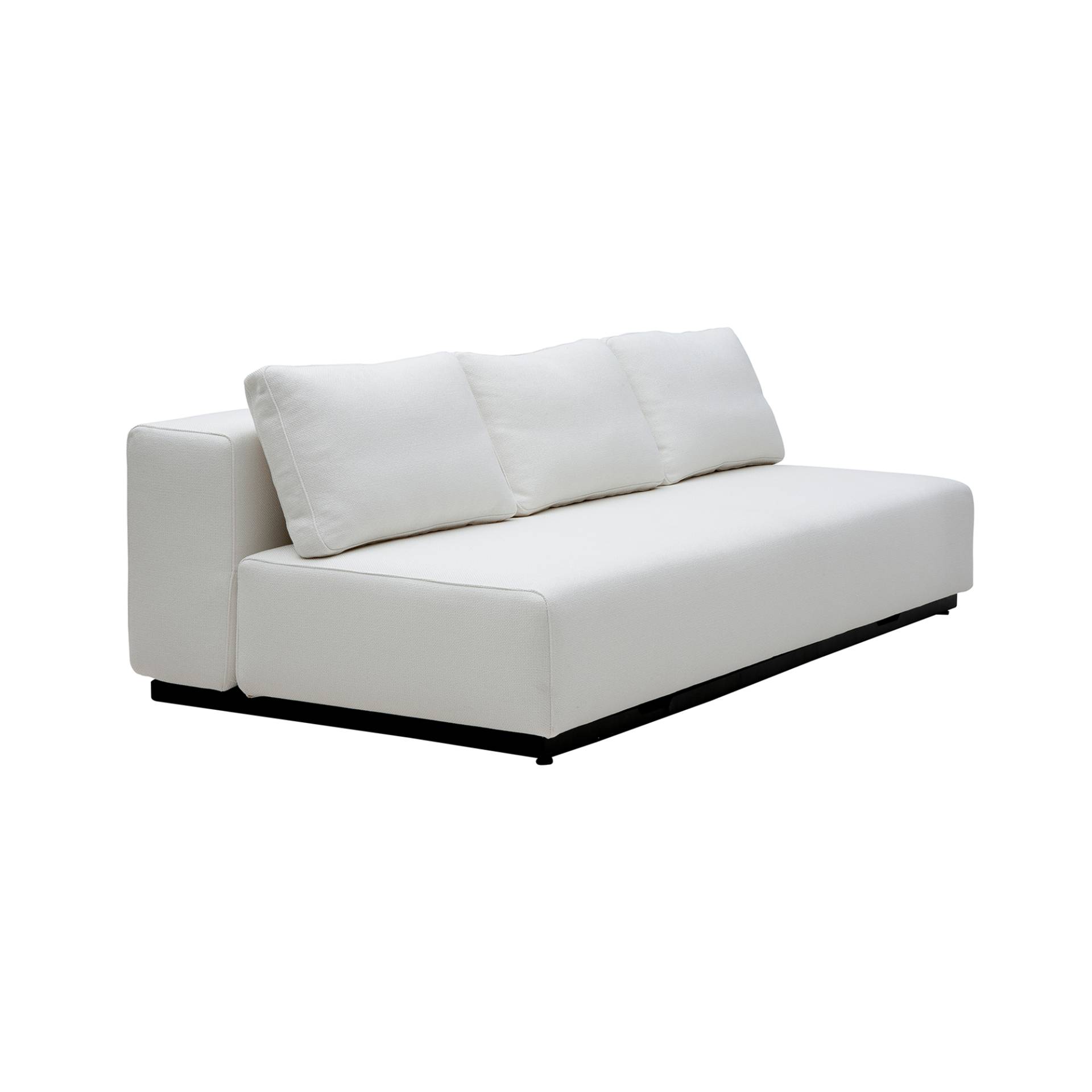 Softline - Nevada 3 Sitzer Sofa/Schlafsofa - ecru/Stoff Nordic 482/BxHxT 200x75x107cm/inkl. 3 Kissen Nordic von Softline