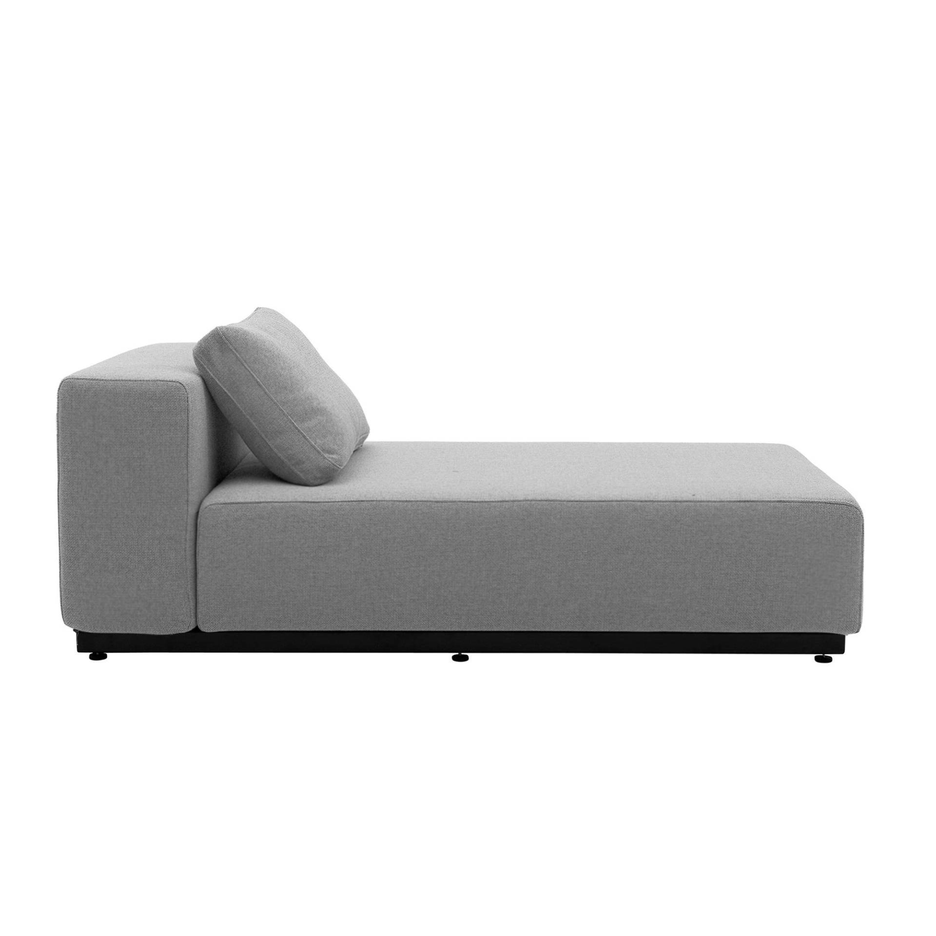 Softline - Nevada Chaiselongue - grau/Stoff Filz 620/BxHxT 172x75x90cm/Gestell schwarz von Softline