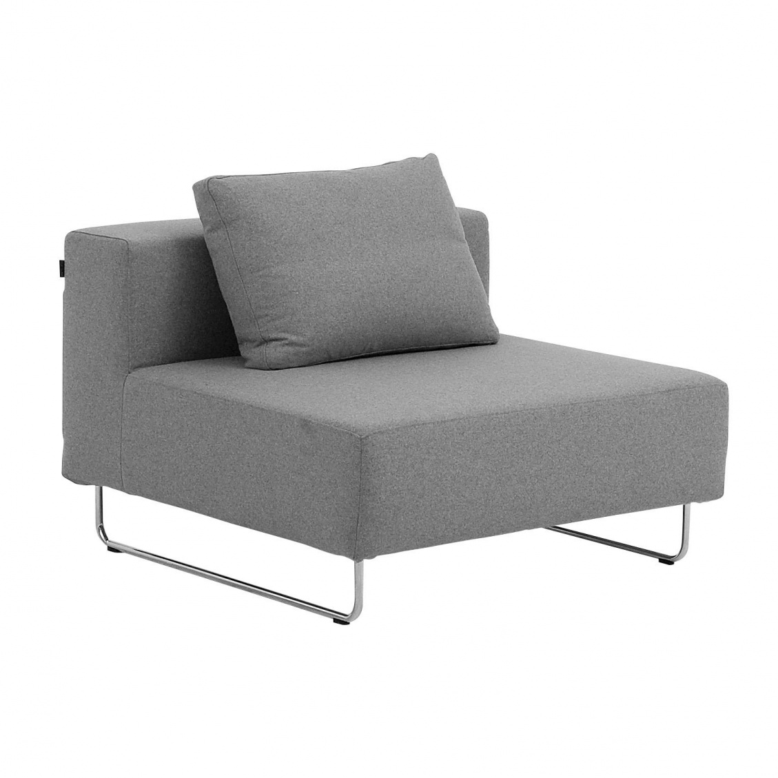 Softline - Ohio Sofa-Einzelelemente 98x82x98cm - hellgrau/Filz 620/BxHxT 98x82x98cm/Gestell chrom von Softline