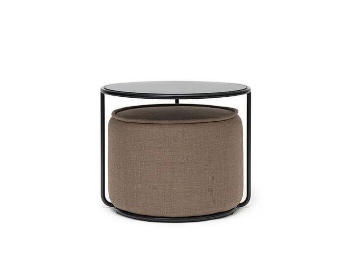 Softline Sofatisch mit Hocker Tom schwarz, Designer Sascha Sartory, 47/37 cm Softline Sofatisch mit Hocker Tom schwarz, Designer Sascha Sartory, 47/37 cm von Softline