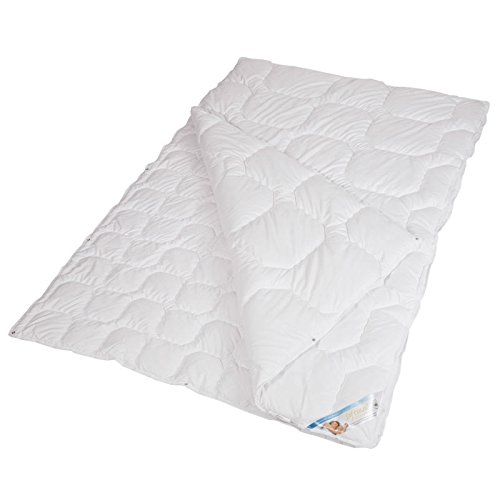 Softsan 4 Jahreszeiten Bettdecke Allergy Wash 155x220 cm allergikergeeignet, Microfaser Decke zweiteilig für Sommer Winter und als Übergangsdecke, Verschiedene Größen von Softsan