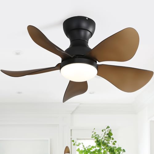 Sofucor Deckenventilator mit Beleuchtung 74cm, Deckenventilator mit Fernbedienung, 3 Farbtemperatur, 6 Geschwindigkeiten, Timer Sommer-Winterbetrieb Deckenleuchte mit Ventilator für Schlafzimmer von Sofucor