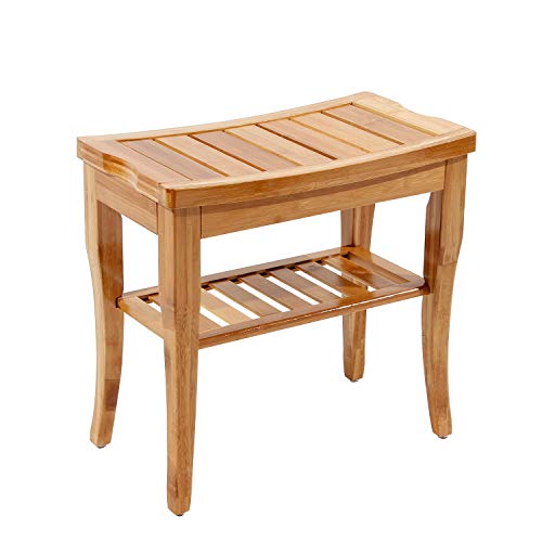 SogesHome Badezimmerhocker Duschhocker Rutschfester wasserdichter,Duschstuhl,Badhocker 2 Etagen，47.5 x 26 x 44.5cm，KS-HSJ-04-SH von SogesHome