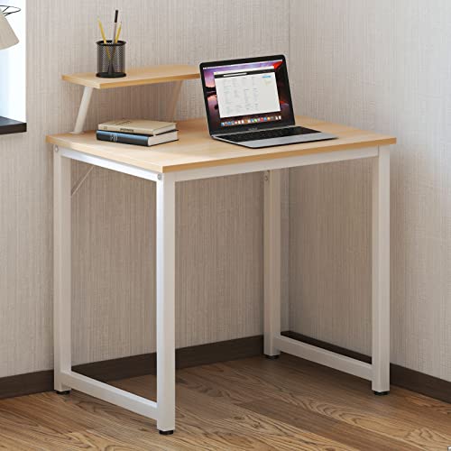SogesHome Computertisch 80 cm Schreibtisch Arbeitstisch mit Speicherplatine Bürotisch für PC und Laptop aus Holz und Metall von SogesHome