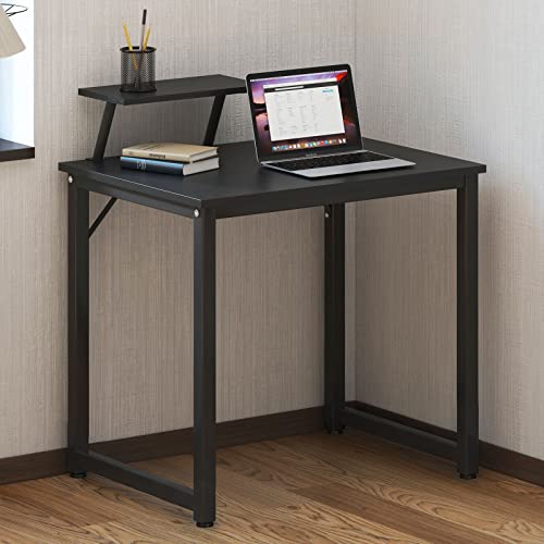 SogesHome Computertisch 80 cm Schreibtisch Arbeitstisch mit Speicherplatine Bürotisch für PC und Laptop aus Holz und Metall von SogesHome