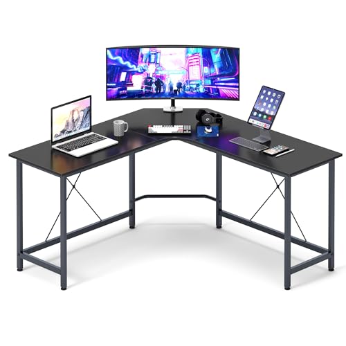 SogesHome Computertisch Eckschreibtisch L-förmiger Büroschreibtisch großer Gamingtisch Schreibtisch Ecktisch Bürotisch Workstation für Zuhause und Büro von SogesHome