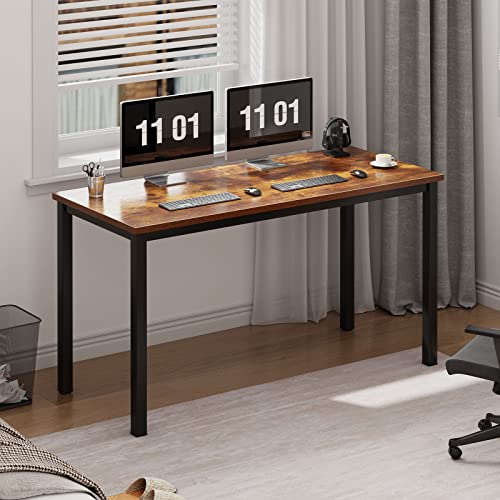 SogesHome Computertisch Schreibtisch 120 x 60 x 75 cm PC Schreibtisch Bürotisch Workstation für Home Office Verwenden Schreibtisch, Esstisch Konferenztisch, Retro & Schwarz von SogesHome