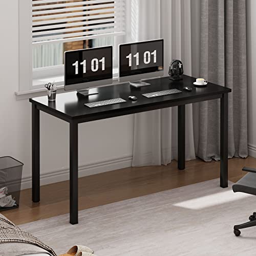 SogesHome PC Schreibtisch Computertisch 100 x 60 x 75 cm Bürotisch Workstation für Home Office Verwenden Schreibtisch, Esstisch Konferenztisch, Schwarz von SogesHome