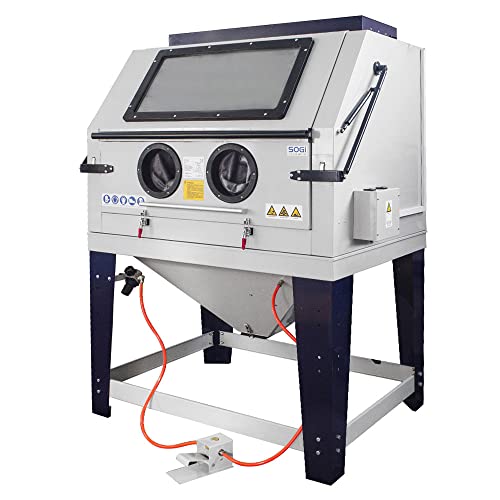 SOGI S-218 Sandstrahlkabine Profi Kugelstrahlmaschine mit Absaugung von Sogi