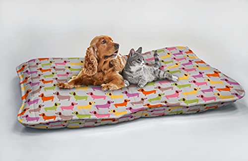 Italian Bed Linen Sogni e Capricci Pets Maxy Kissen gesteppt, Dackel, 60 x 100 cm von Italian Bed Linen