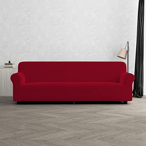 Sogni e capricci CD-FASH-BORDEAUX-4P “Fashionable” Sofa Abdeckung, Bordeaux, 4 Plätze von Italian Bed Linen