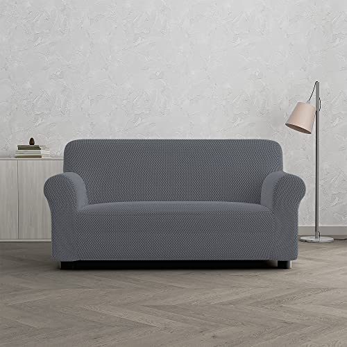 Sogni e capricci CD-FASH-GRIGIO SCURO-2P “Fashionable” Sofa Abdeckung, Dunkel grau, 2 Plätze von Italian Bed Linen