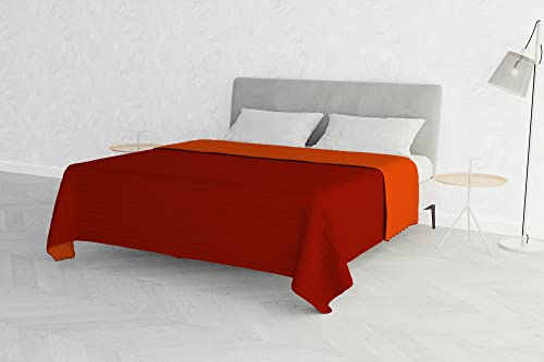 Italian Bed Linen “Summer” Sommersteppdecke, Orange/Rost, Mikrofaser, 250x250cm von Italian Bed Linen