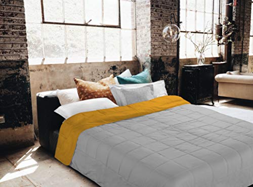 Italian Bed Linen Sogni e capricci Sommerfederbett Ocker/Hell grau, Mikrofaser, 250x200cm von Italian Bed Linen