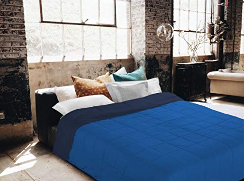 Italian Bed Linen Doubleface Sommersteppdecke Sogni e Capricci Royal blau/Dunkel blau von Italian Bed Linen