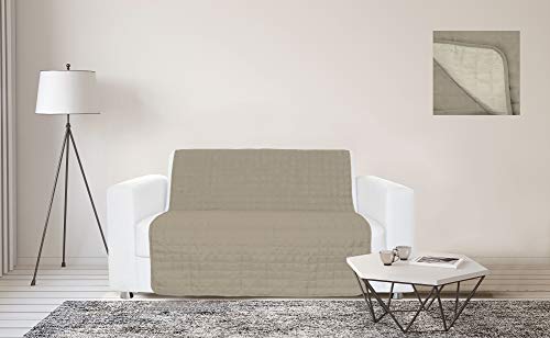 Sogni e capricci ART-WAT-TORTORA/PANNA-125X190 Wasserdichtes Abdeckband für Sofas, 125x190cm, Turteltaube/creme, 2 PLACES von Italian Bed Linen