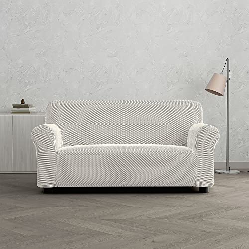 Sogni e capricci CD-FASH-PANNA-2P “Fashionable” Sofa Abdeckung, Creme, 2 Plätze von Italian Bed Linen