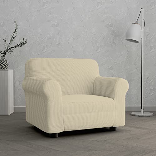 Sogni e capricci Leslie elastische Couchüberzüge, Creme, 1 Platz von Italian Bed Linen