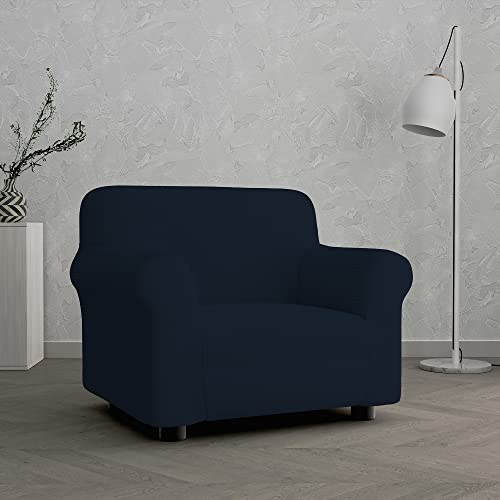 Sogni e capricci Leslie elastische Couchüberzüge, Dunkel Blau, 1 Platz von Italian Bed Linen