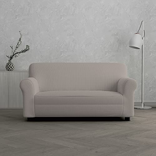 Sogni e capricci Leslie elastische Couchüberzüge, Turteltaube, 2 Plätze von Italian Bed Linen