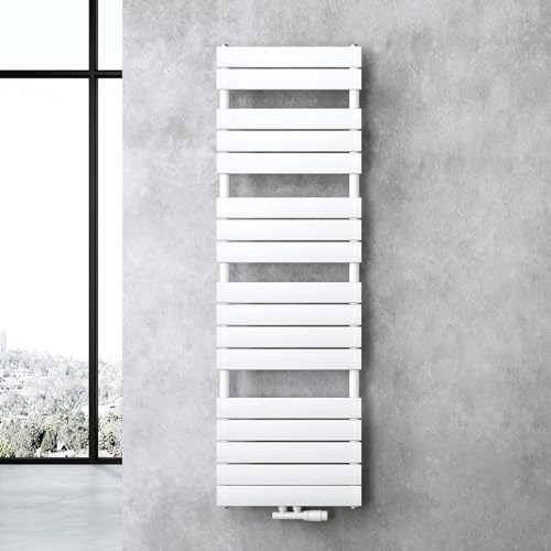 doporro Design Badheizung Flachheizkörper 160x50cm Weiß Paneelheizkörper Einlagig Horizontal Mittelanschluss Bad-Heizkörper von doporro