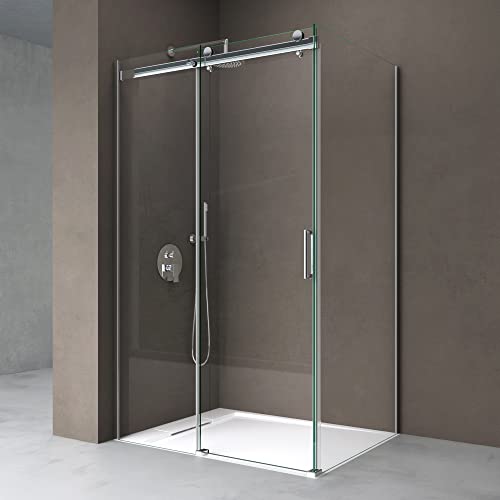 Sogood Duschkabine Ravenna17 100x130x195cm Duschabtrennung mit Schiebetür ESG-Sicherheitsglas Klarglas inkl. beidseitiger Easy-Clean-Beschichtung von Sogood