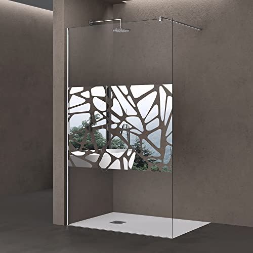 Sogood Luxus Duschwand Bremen02BL 120x200 cm Walk-In Dusche mit Stabilisator aus Edelstahl Duschabtrennung aus Echtglas 10mm ESG-Sicherheitsglas inkl. Easy-Clean-Beschichtung von Sogood