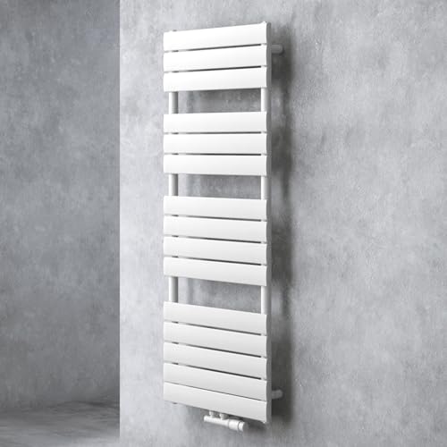 doporro Badheizkörper Heizkörper Bad Design Badheizung Flachheizkörper 140x60cm Weiß Paneelheizkörper Einlagig Horizontal 2in1 Mittelanschluss oder Seitenanschluss FH von doporro