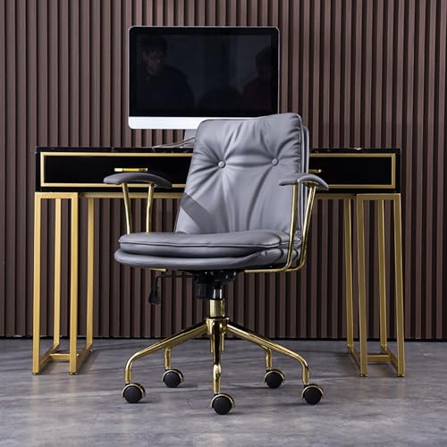 Computer-Bürostuhl, ergonomischer Schreibtischstuhl mit hoher Rückenlehne, Lendenwirbelstütze und Dicker Kopfstütze, Drehstuhl for Chefsessel aus PU-Leder (Color : C) von Sohodoo