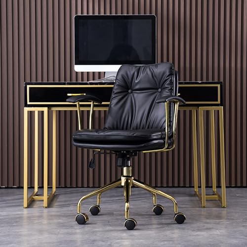 Computer-Bürostuhl, ergonomischer Schreibtischstuhl mit hoher Rückenlehne, Lendenwirbelstütze und Dicker Kopfstütze, Drehstuhl for Chefsessel aus PU-Leder (Color : I) von Sohodoo