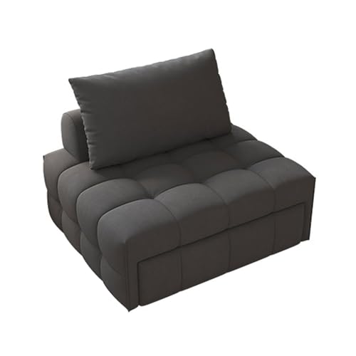 Faltbares Sitzsack-Schlafsofa mit Kissen, Sofa, Bodenstuhl, faules Sofa, geeignet for Schlafzimmer, Schlafsaal, Wohnzimmer (Color : Gray, Size : 125cm) von Sohodoo