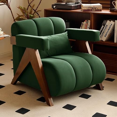 Freizeit-Einzelsofa aus Lammfell – bequemer Loungesessel und Schlafsofa for Studio und Schlafsaal, ergonomisch, Starke Unterstützung for Nacken und Taille(E) von Sohodoo