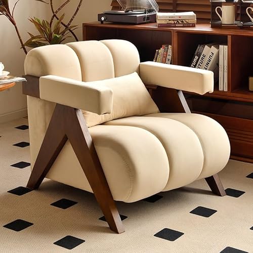 Freizeit-Einzelsofa aus Lammfell – bequemes Lounge- und Schlafsofa for Studio und Schlafsaal, ergonomisch, Starke Unterstützung for Nacken und Taille(A) von Sohodoo