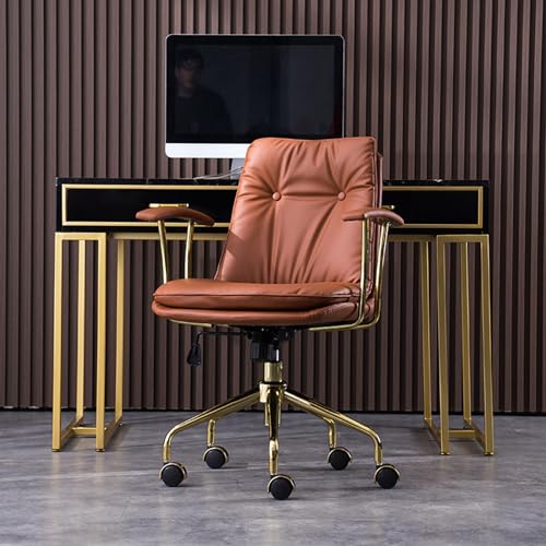 Home-Office-Stuhl, Verstellbarer PU-Lederstuhl, hohe Rückenlehne, drehbarer Büro-Schreibtischstuhl mit gepolstertem Computer-Schreibtischstuhl for das Home-Office (Color : H) von Sohodoo