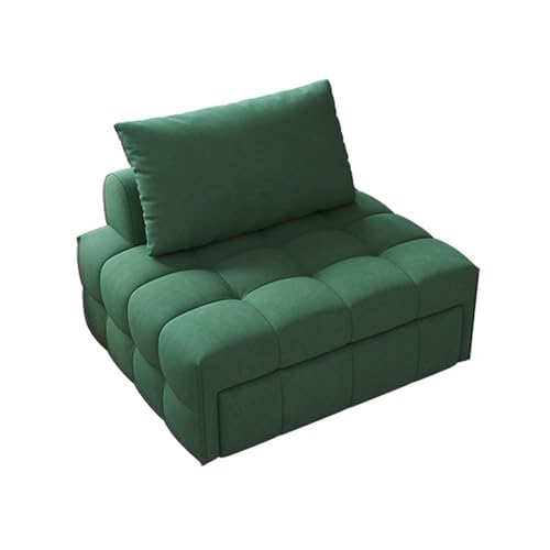 Klappbares Schlafsofa, umwandelbarer Stuhl, 3-in-1-Multifunktions-Schlafsofa mit Kissen for Wohnzimmer, Wohnung, Büro (Color : Green, Size : 105cm) von Sohodoo