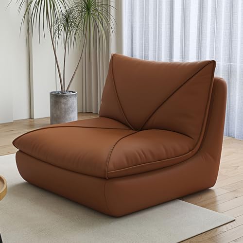 Lazy Floor Sofa Couch, Ecksitzsack for Erwachsene, Tatami-Sofa, Eckstuhl-Sofa for Wohnzimmer, Schlafzimmer, Salon, Büro (Color : Brown) von Sohodoo