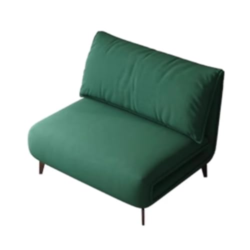 Lazy Sofa Chair, zusammenklappbares Schlafsofa, Schlafsofa, Lazy Chair, moderner Eisenrahmen, stark tragende Couch for Wohnzimmer, Apartment, Gästebüro (Color : Green, Size : 0.9M) von Sohodoo