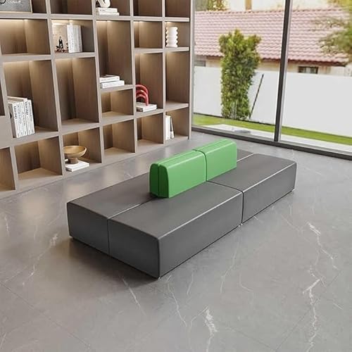 Modulares Couchsofa, Gepolsterte Kombinationssofas, Doppelseitiges Sofa Rücken an Rücken, Lazy Sofa for Schlafzimmer Wohnzimmer(E,2.8 * 1.2m) von Sohodoo