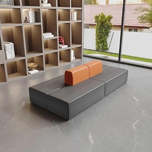 Modulares Couchsofa, Gepolsterte Kombinationssofas, Doppelseitiges Sofa Rücken an Rücken, Lazy Sofa for Schlafzimmer Wohnzimmer(F,2.2 * 1.2m) von Sohodoo