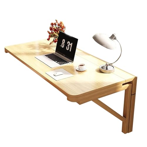 Multifunktionaler Wandschreibtisch: Schwebender Klapptisch aus Massivholz mit Klappblatt-Design(30-50cm) von Sohodoo